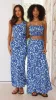 Ricci One Shoulder Maxi Dress - Blue Floral sold by Billy J