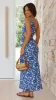 Ricci One Shoulder Maxi Dress - Blue Floral sold by Billy J