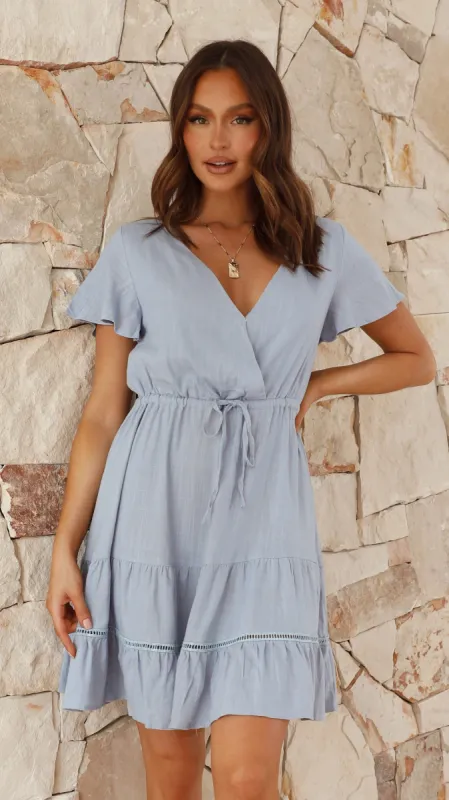 Sadelle Mini Dress - Blue sold by Billy J