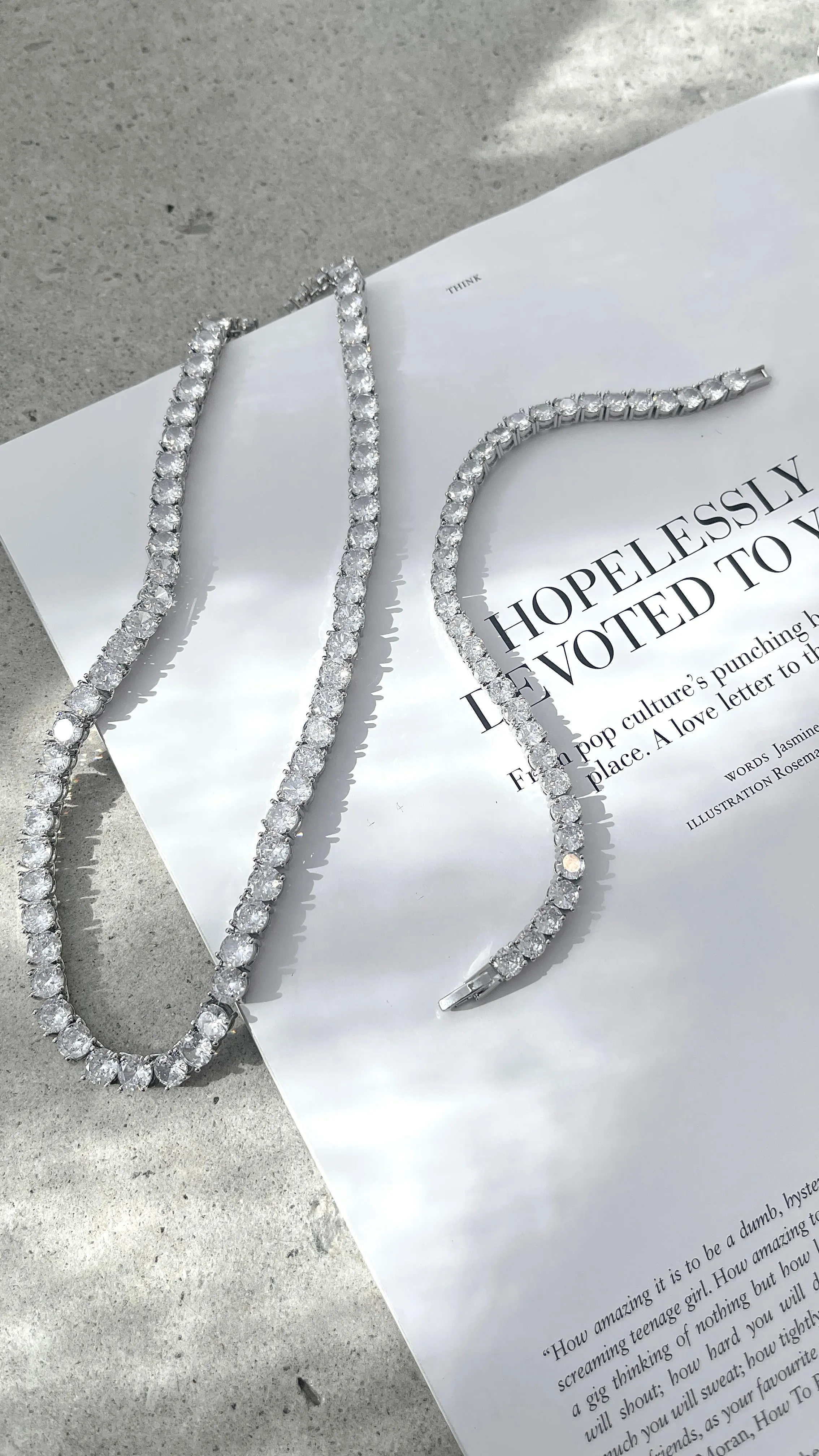 Classic Tennis Necklace - Crystal/Silver sold by Billy J product image thumbnail 4