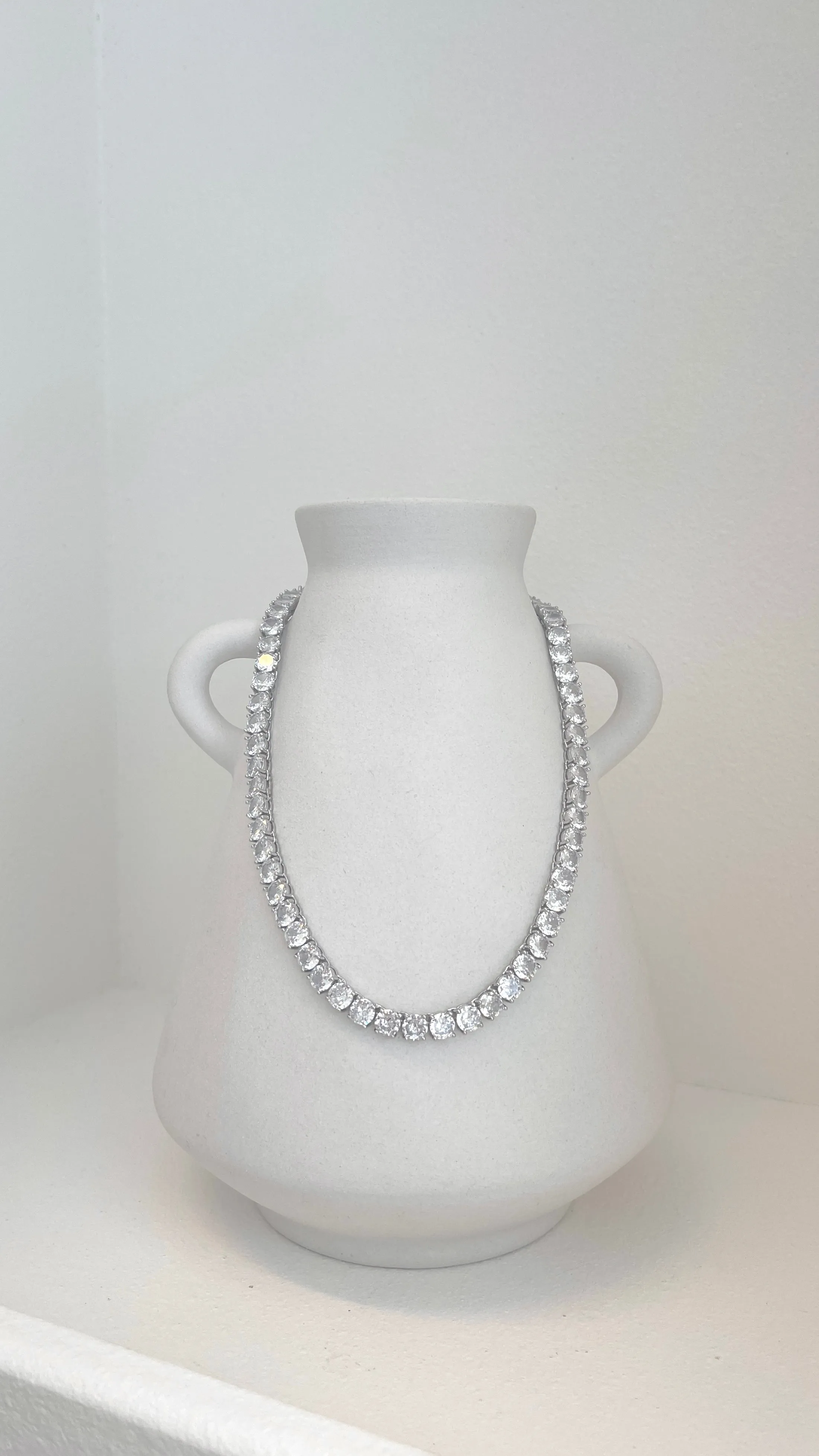 Classic Tennis Necklace - Crystal/Silver sold by Billy J