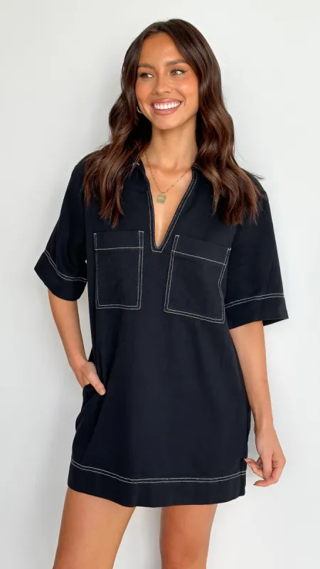 Tara Mini Dress - Black sold by Billy J