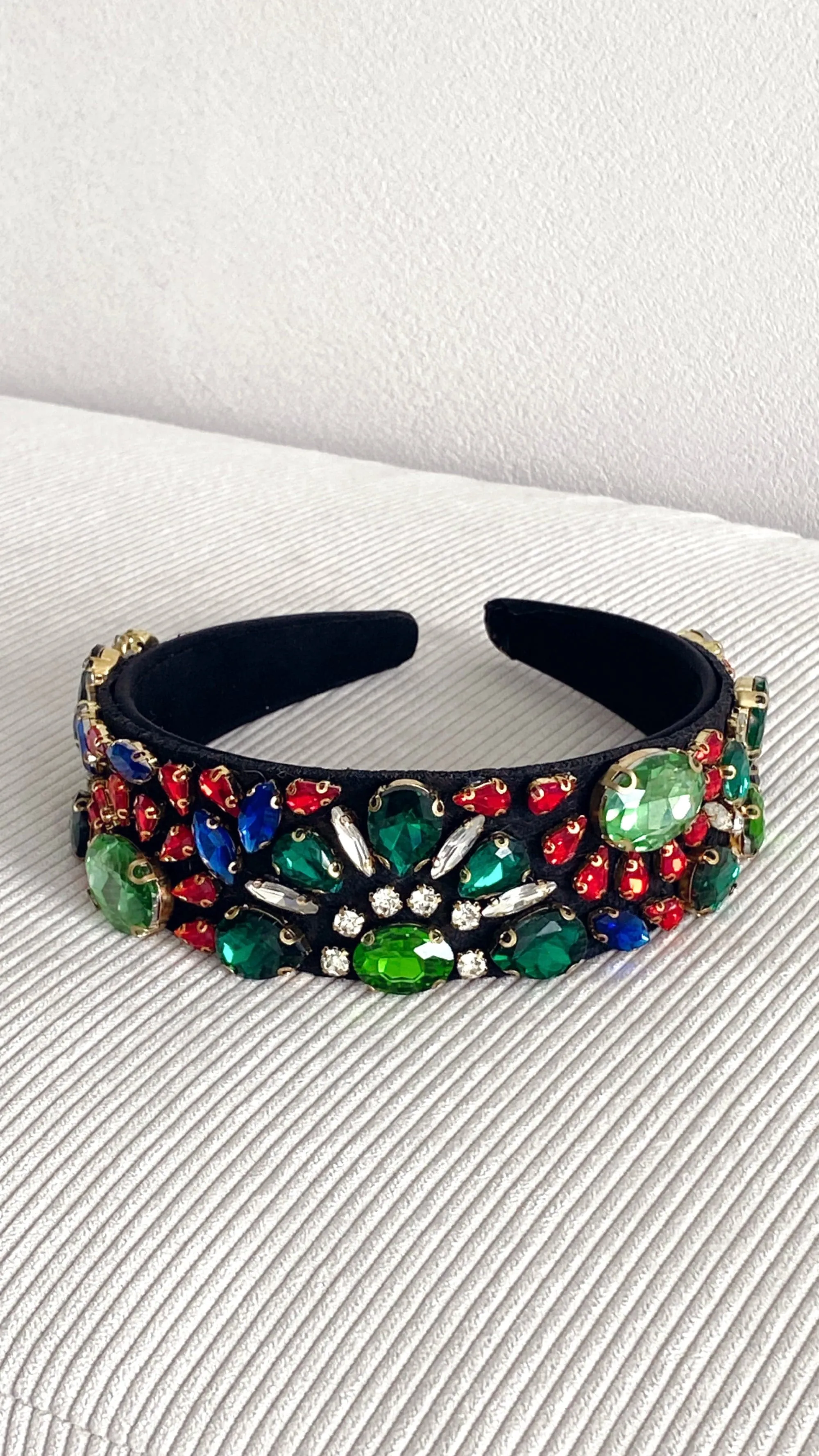 Flower Garden Jewelled Headband - Green/Multi sold by Billy J product image thumbnail 2