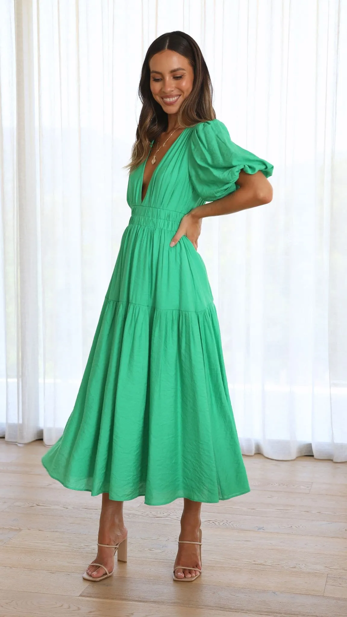 Erin Midi Dress - Green sold by Billy J product image thumbnail 4