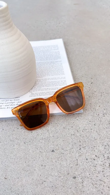 Fyn Sunglasses - Orange/Brown sold by Billy J