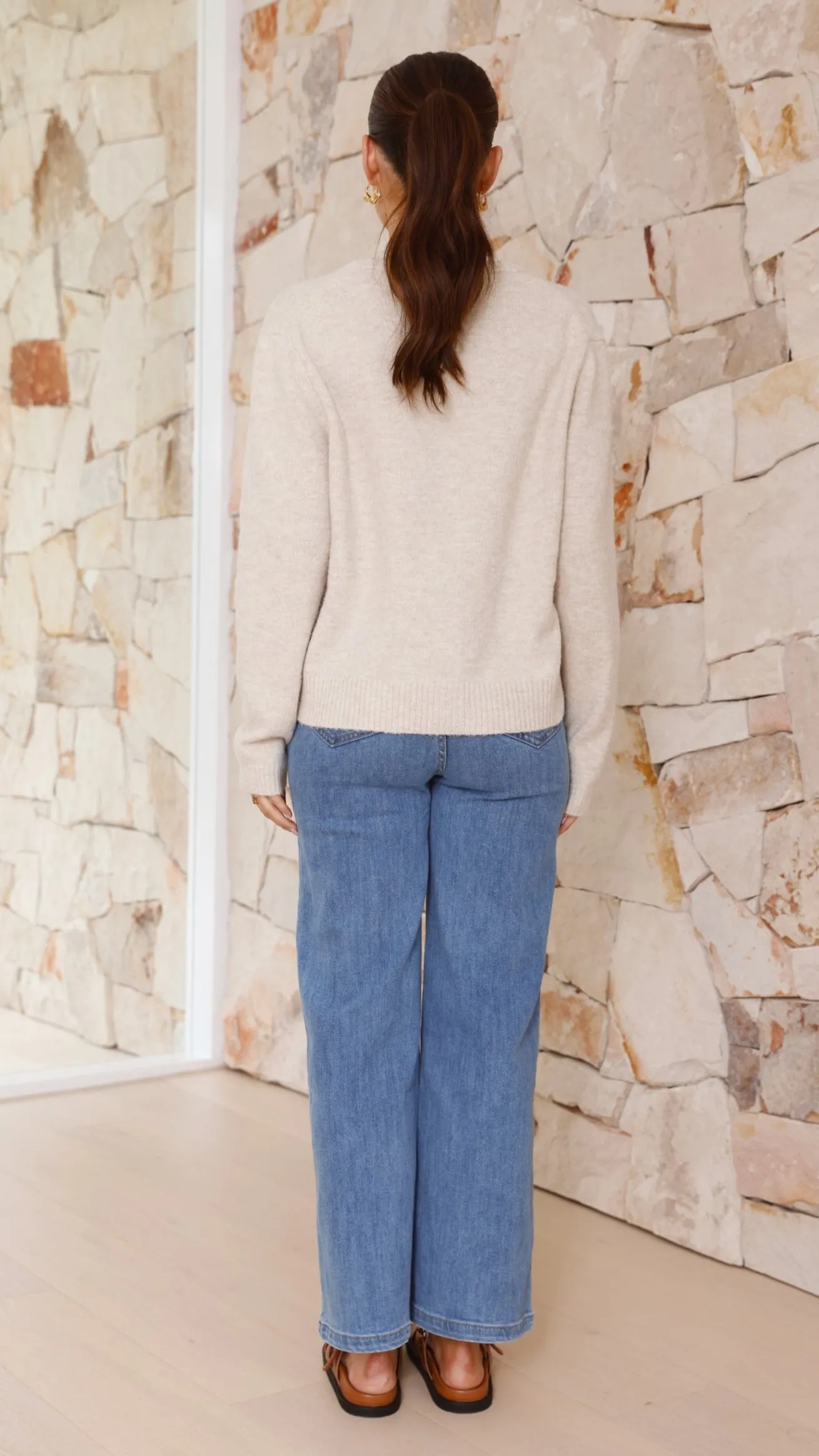 Carinna Knit Jumper - Beige sold by Billy J product image thumbnail 3