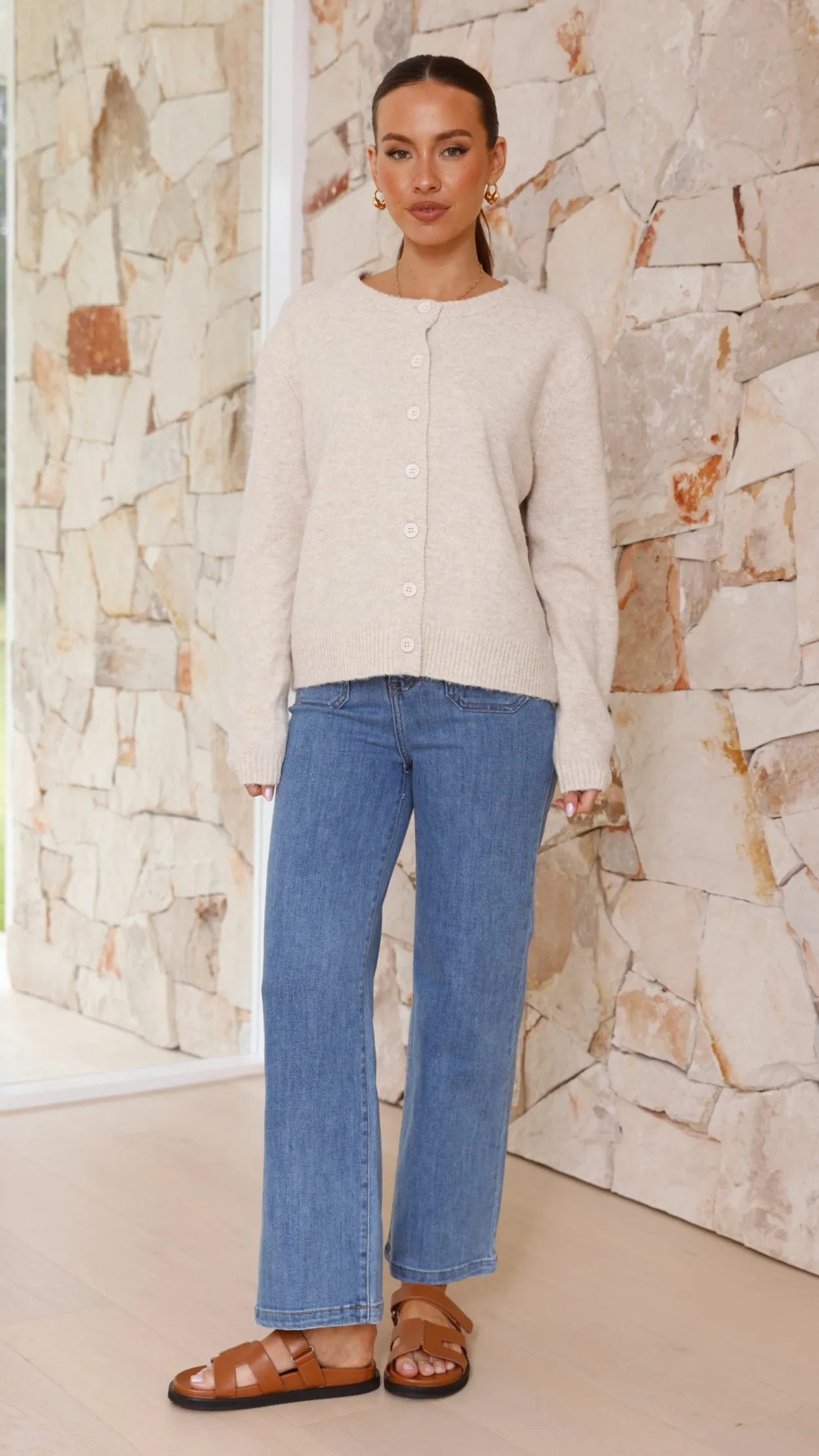 Carinna Knit Jumper - Beige sold by Billy J product image thumbnail 4
