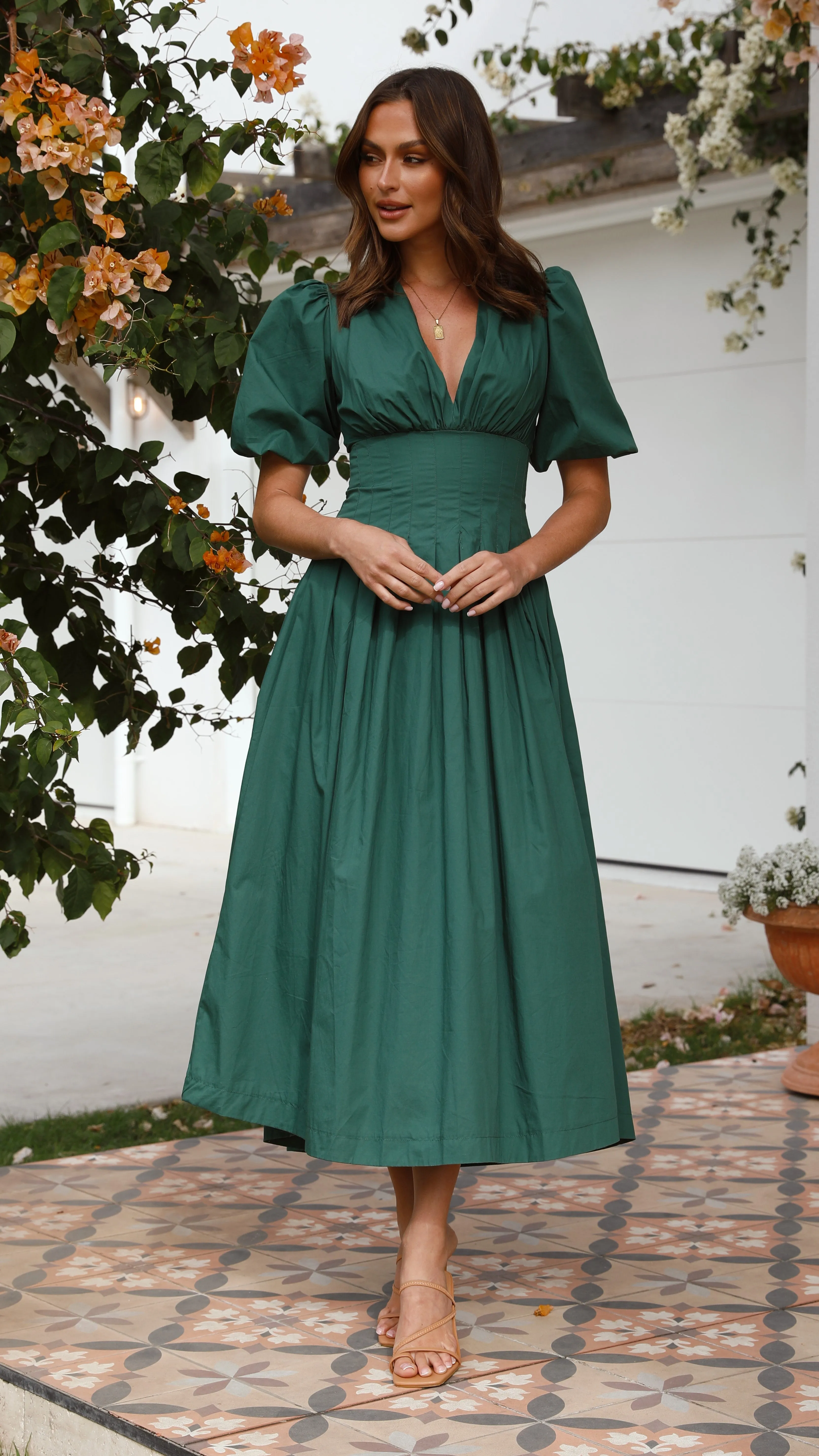 Laura Midi Dress - Emerald sold by Billy J product image thumbnail 4