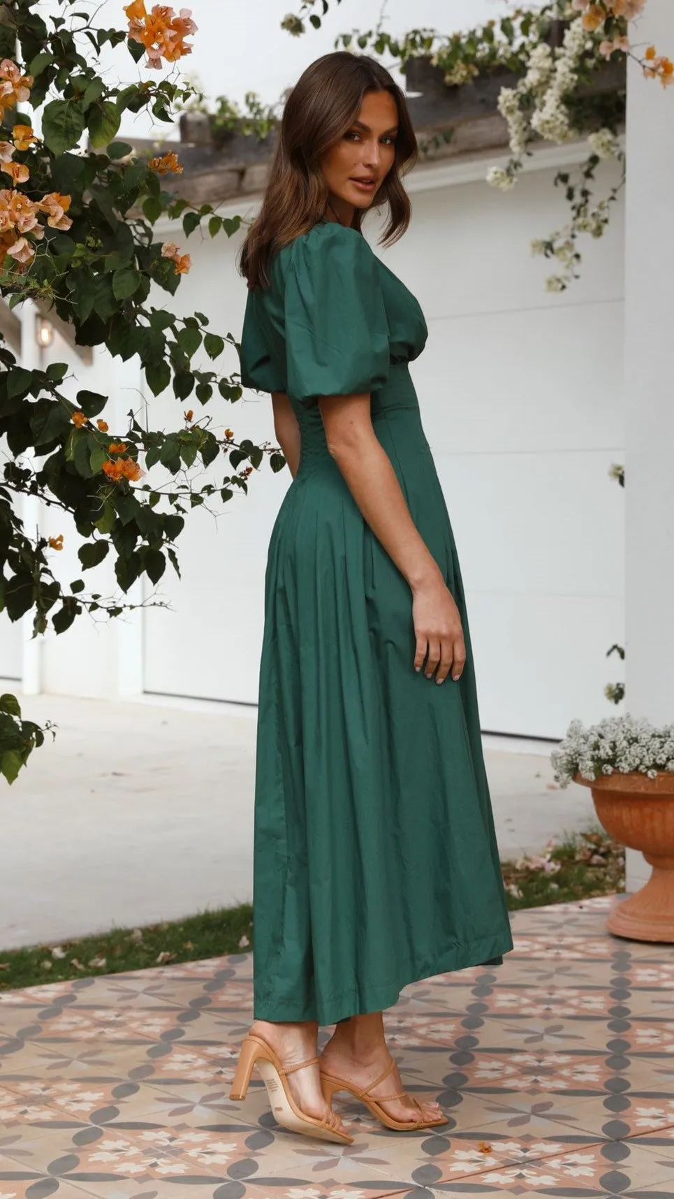 Laura Midi Dress - Emerald sold by Billy J product image thumbnail 5