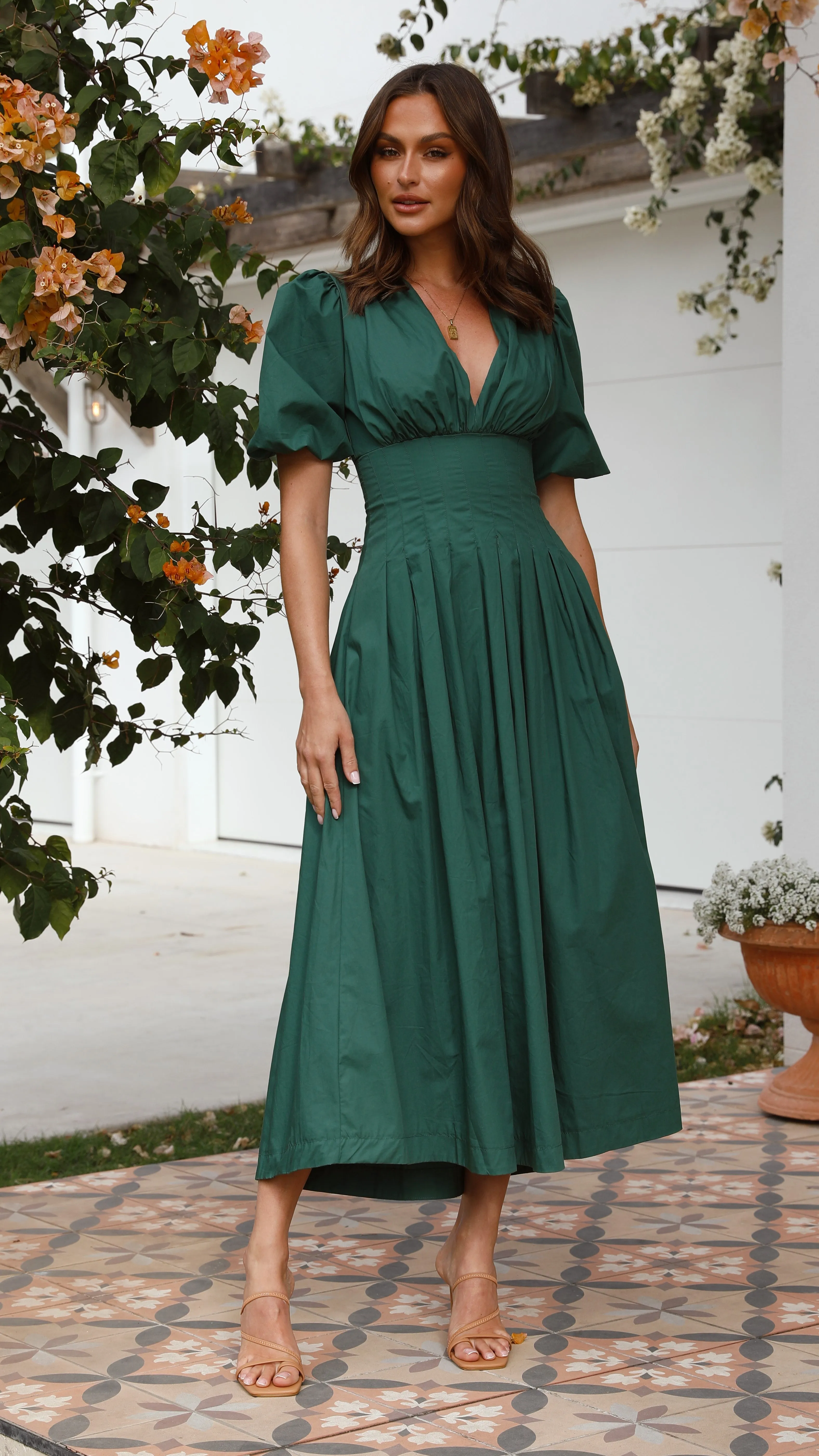 Laura Midi Dress - Emerald sold by Billy J product image thumbnail 3