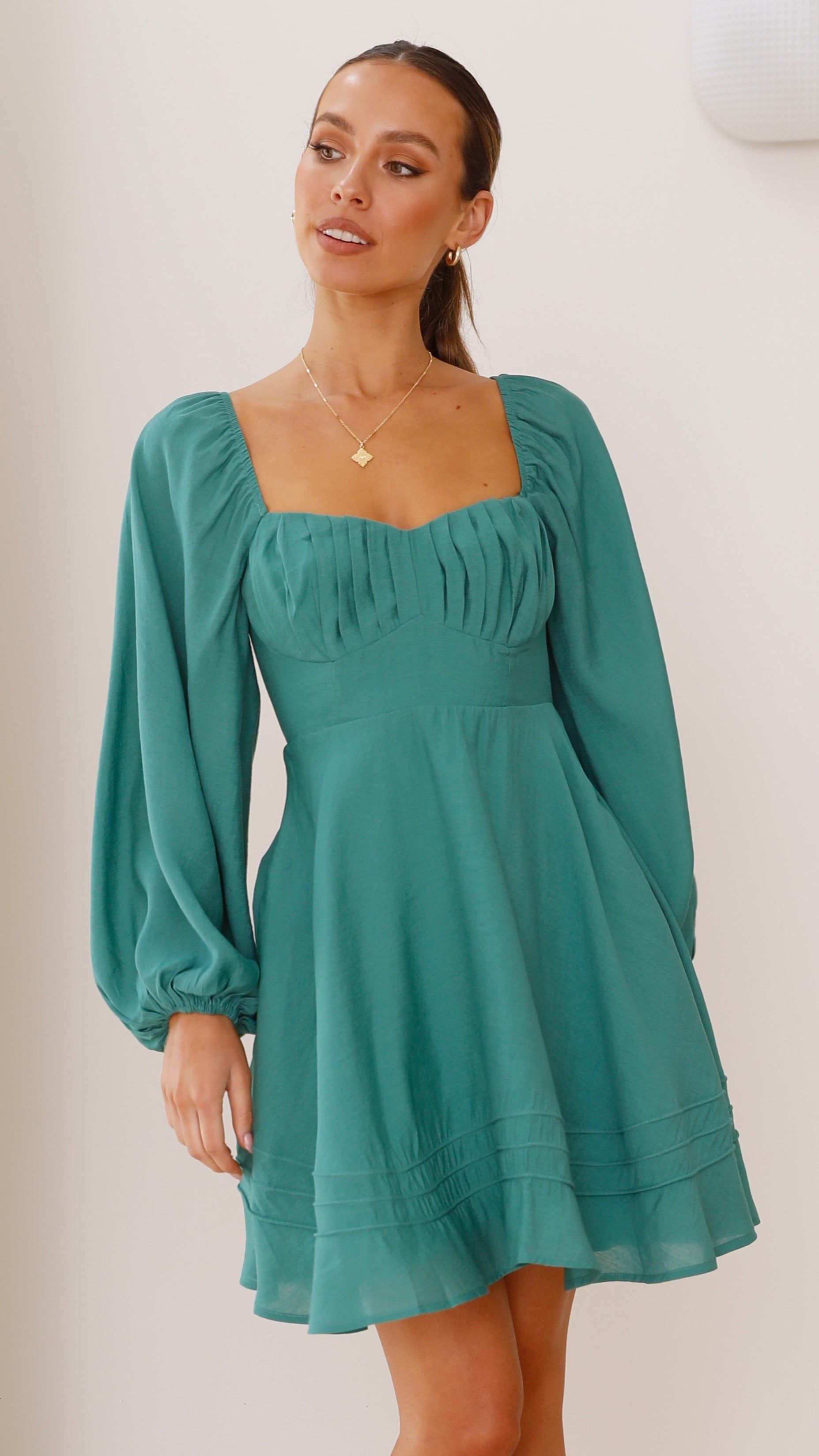 Lucy Mini Dress - Green sold by Billy J product image thumbnail 4