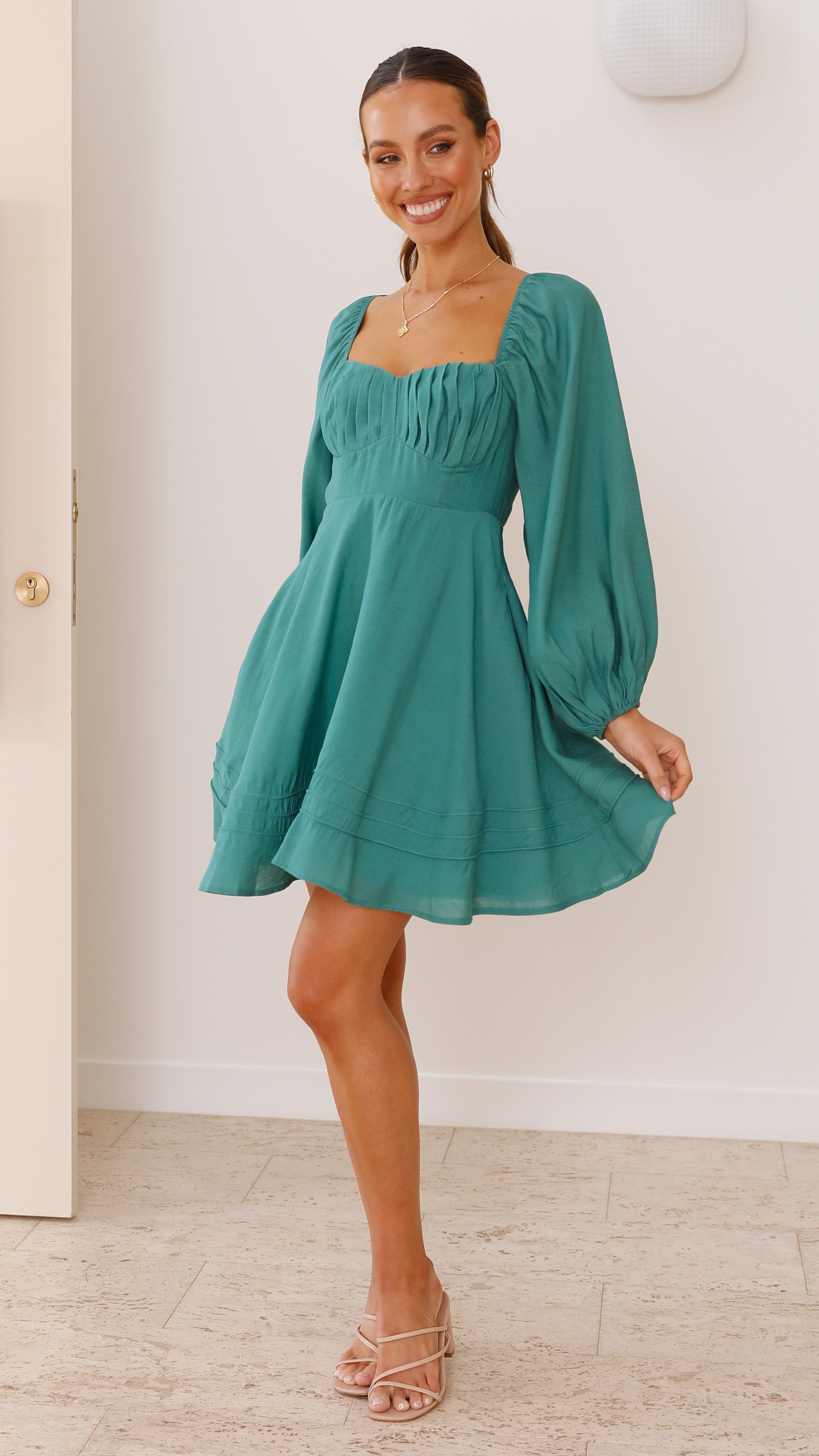 Lucy Mini Dress - Green sold by Billy J product image thumbnail 5