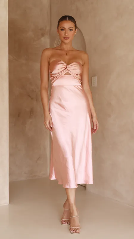 Carmelia Maxi Dress - Salmon/Blush made by Billy J