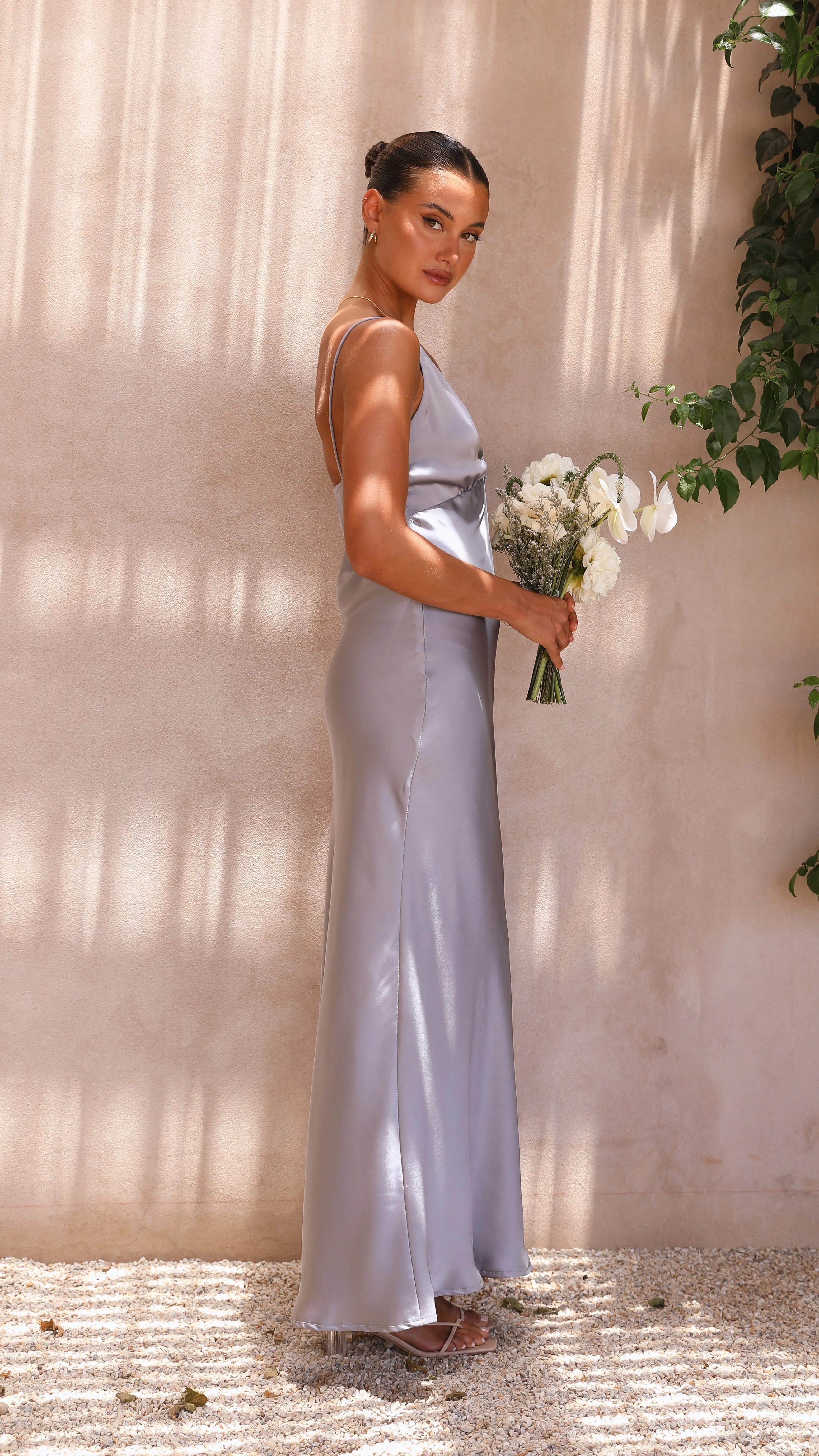 Ziah Maxi Dress - Steel Blue sold by Billy J product image thumbnail 5