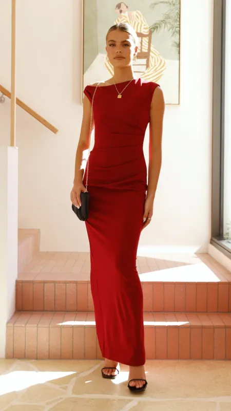 Lilah Maxi Dress - Wine sold by Billy J