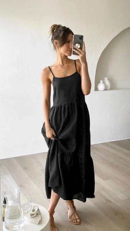 Nico Maxi Dress - Black sold by Billy J