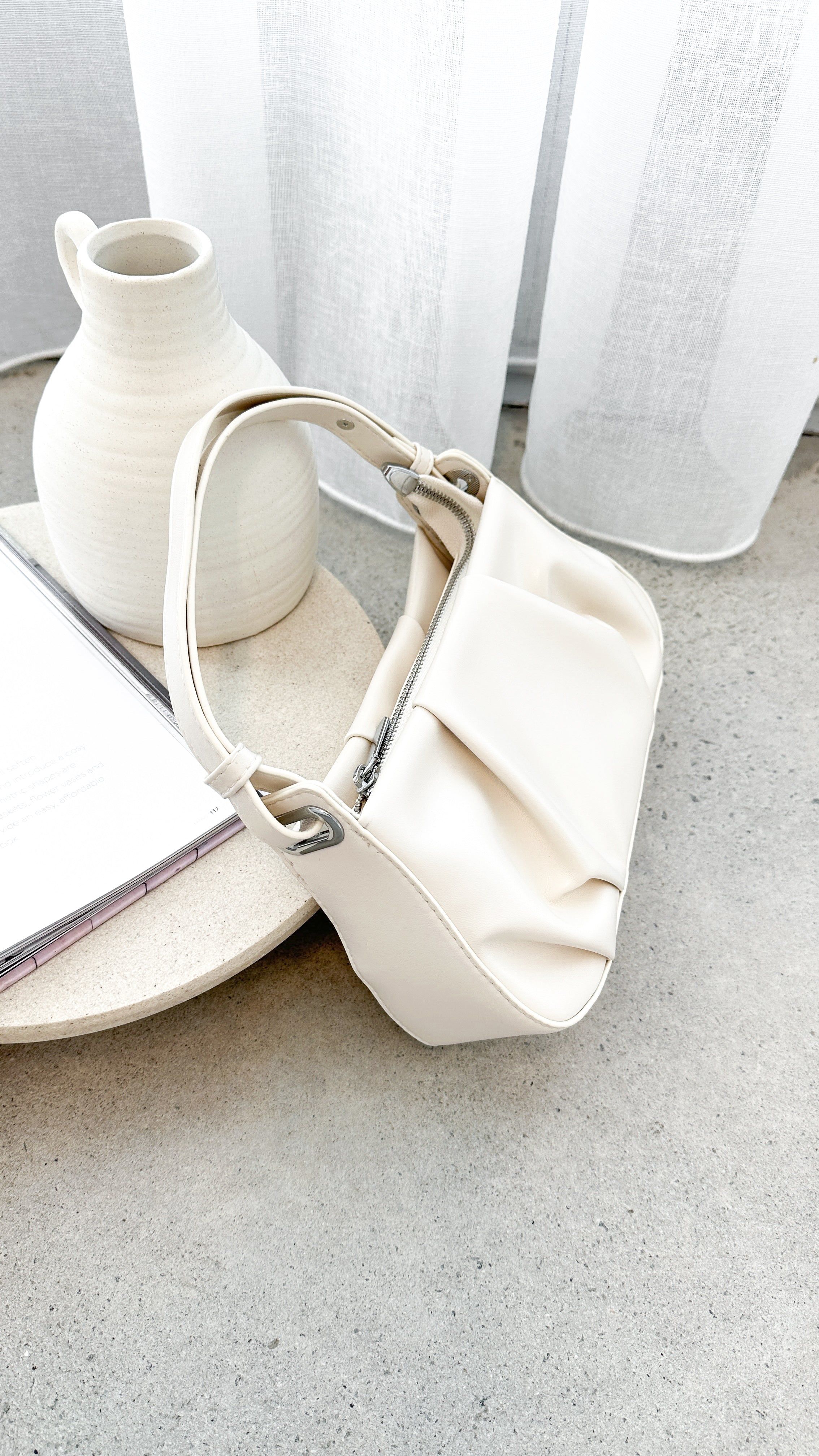 Bronte Shoulder Bag - White sold by Billy J