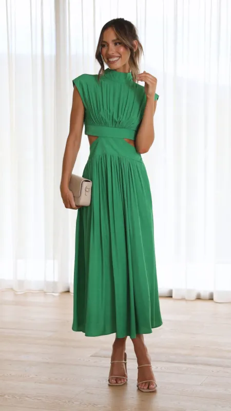 Cindie Midi Dress - Green sold by Billy J