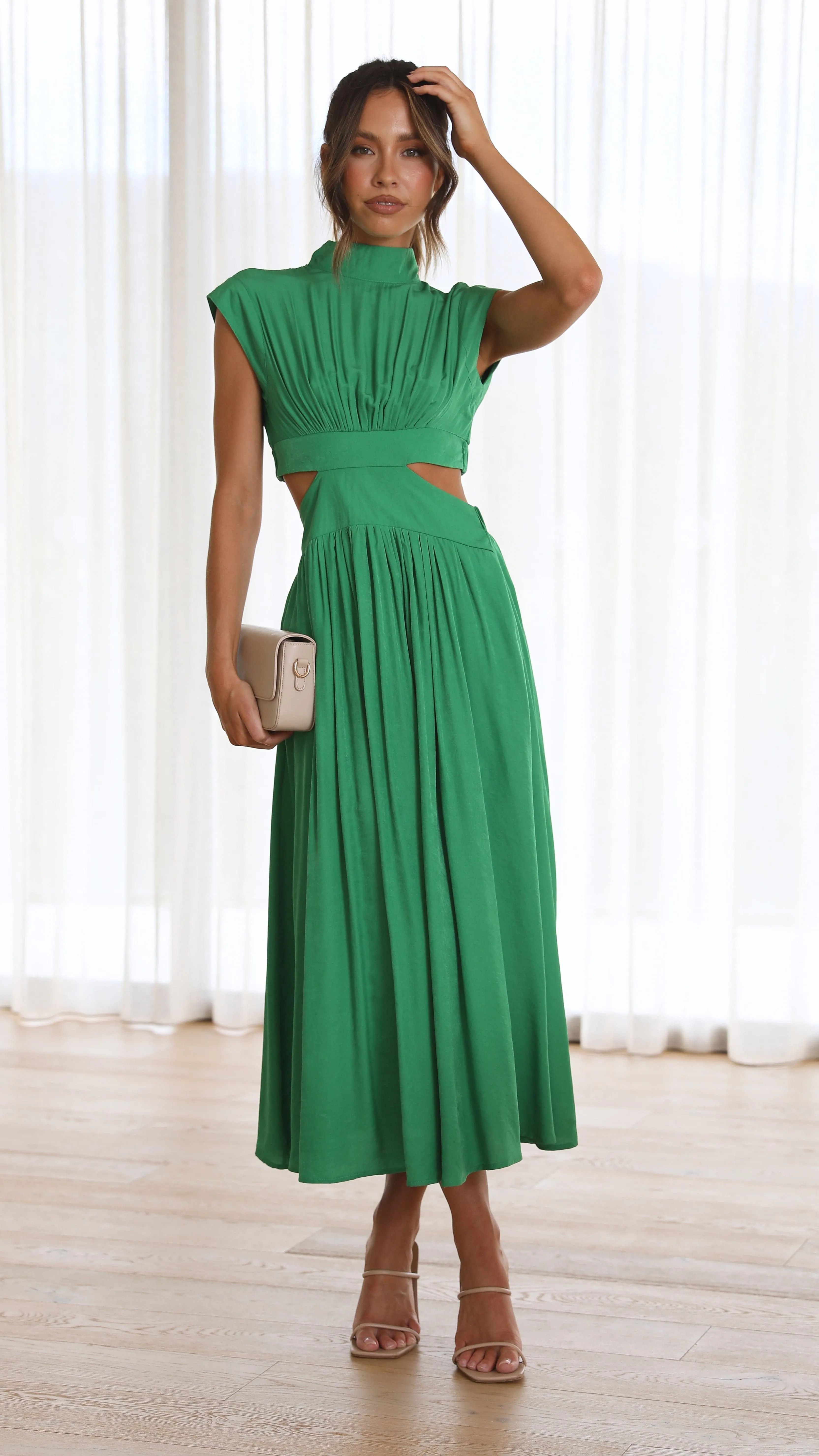 Cindie Midi Dress - Green sold by Billy J product image thumbnail 4