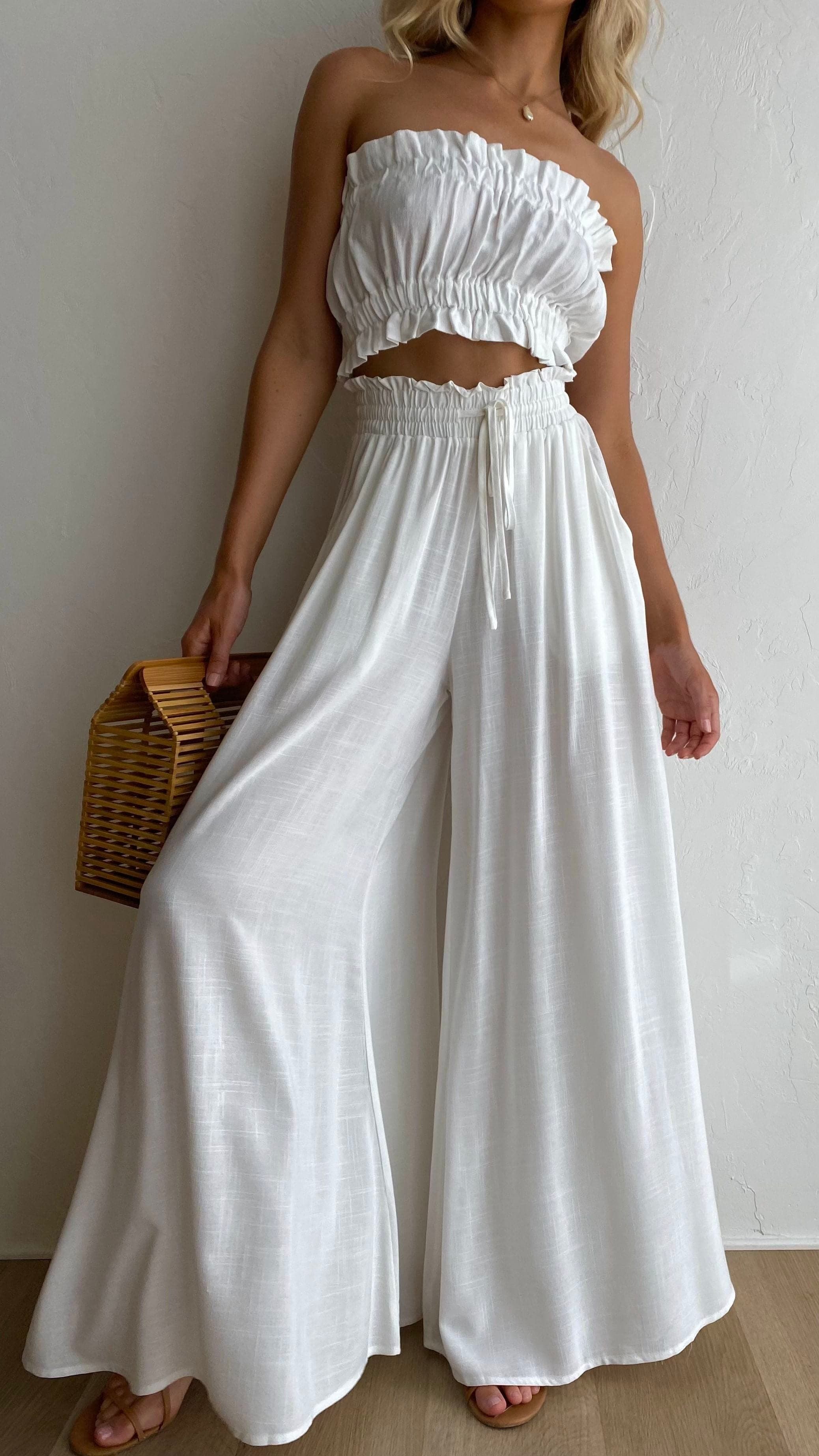 Camille Crop Top - White sold by Billy J product image thumbnail 2
