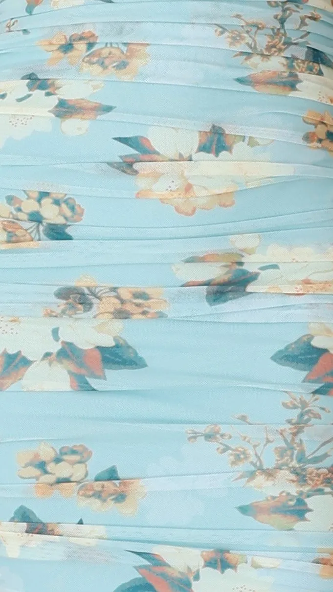 Faizah Midi Dress - Blue / Yellow Floral sold by Billy J product image thumbnail 5