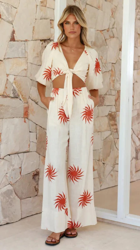 Alara Pant - Milk Sun Print sold by Billy J