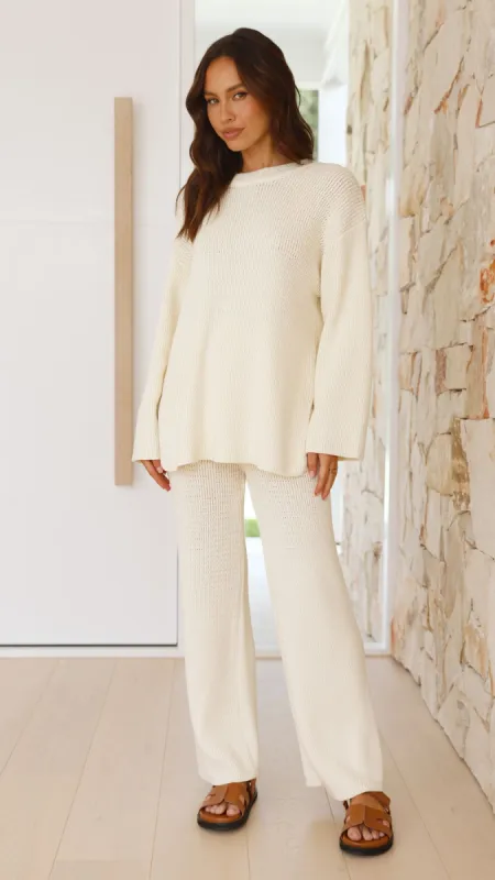 Jachai Knitted Pants - Cream sold by Billy J