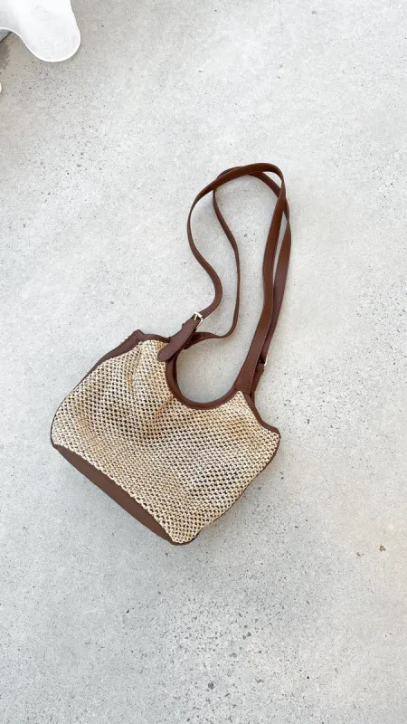 Brielle Woven Bag - Brown sold by Billy J