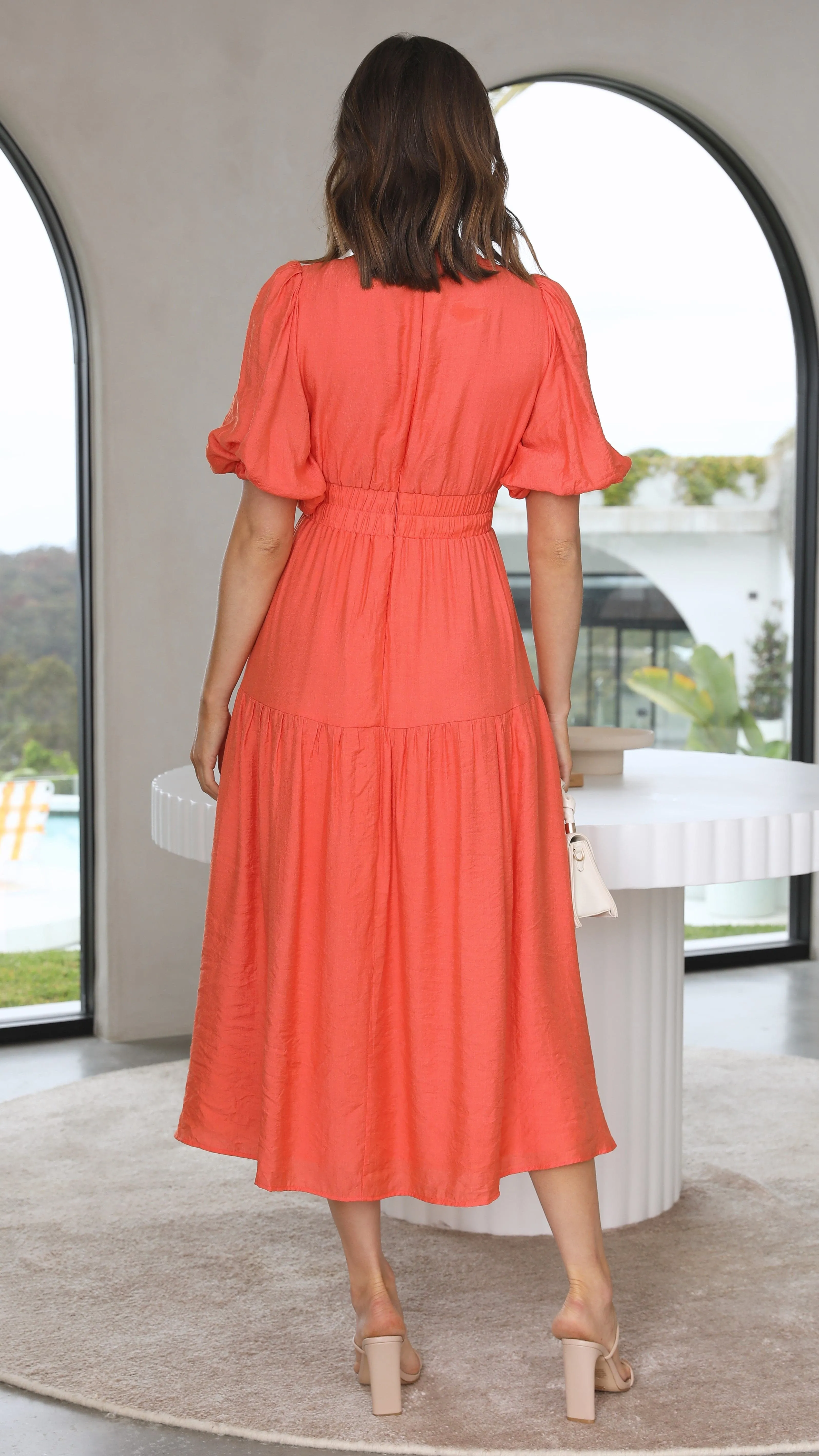 Erin Midi Dress - Melon sold by Billy J product image thumbnail 2