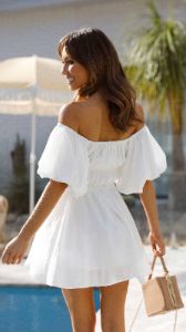 Adi Mini Dress - White sold by Billy J