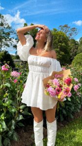 Adi Mini Dress - White sold by Billy J