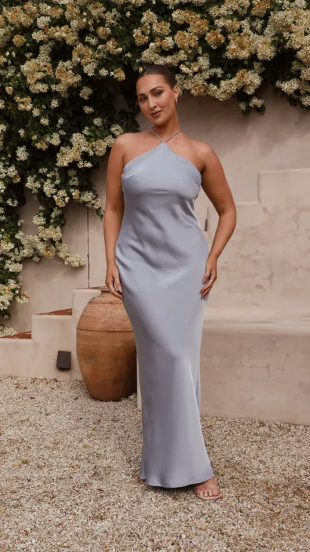 Chiara Maxi Dress - Steel Blue sold by Billy J