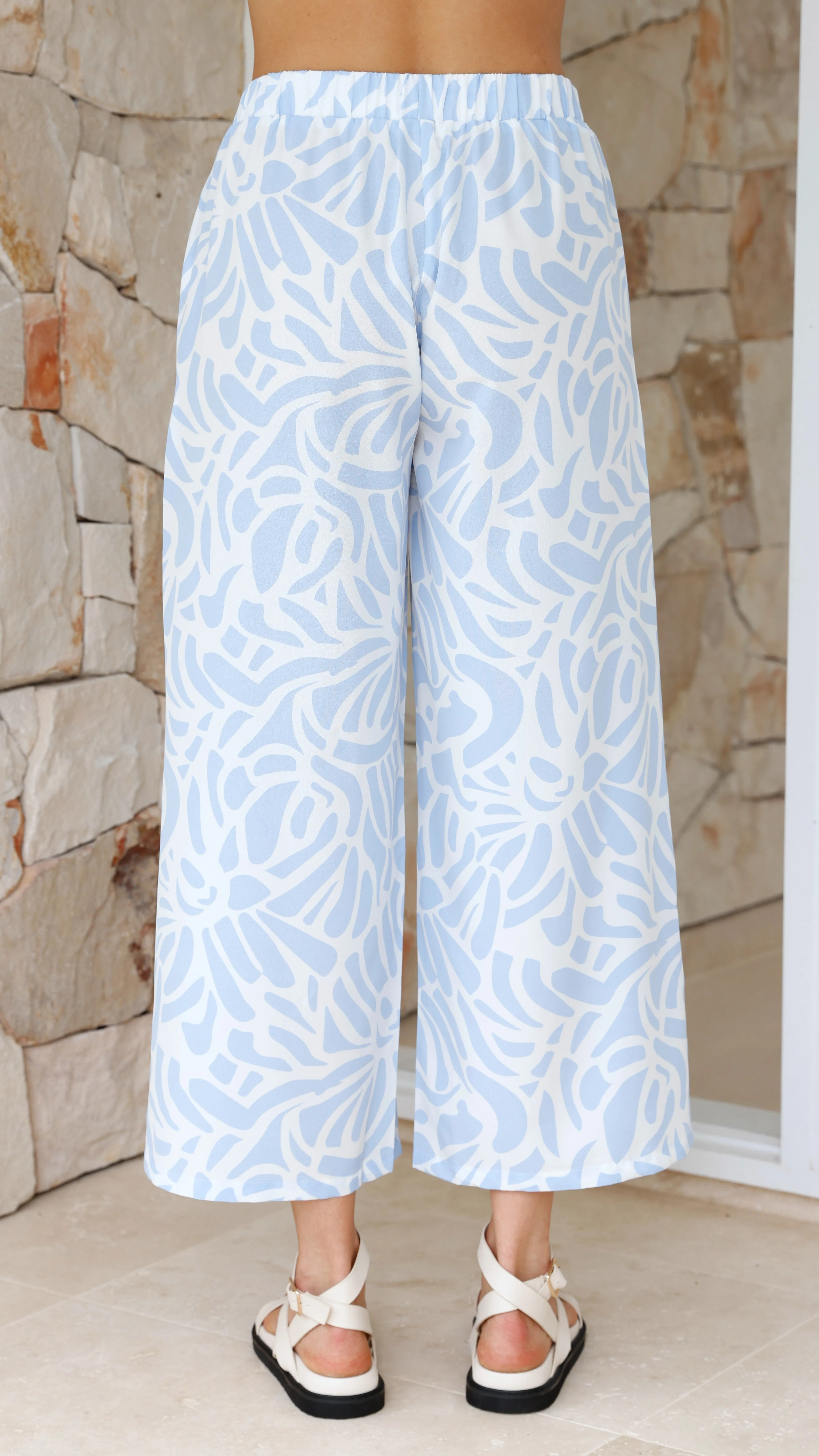 Capri Button Up Shirt and Pants Set - Light Blue Print sold by Billy J product image thumbnail 4