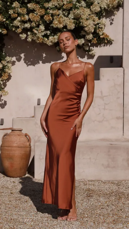 Ariana Maxi Dress - Copper sold by Billy J