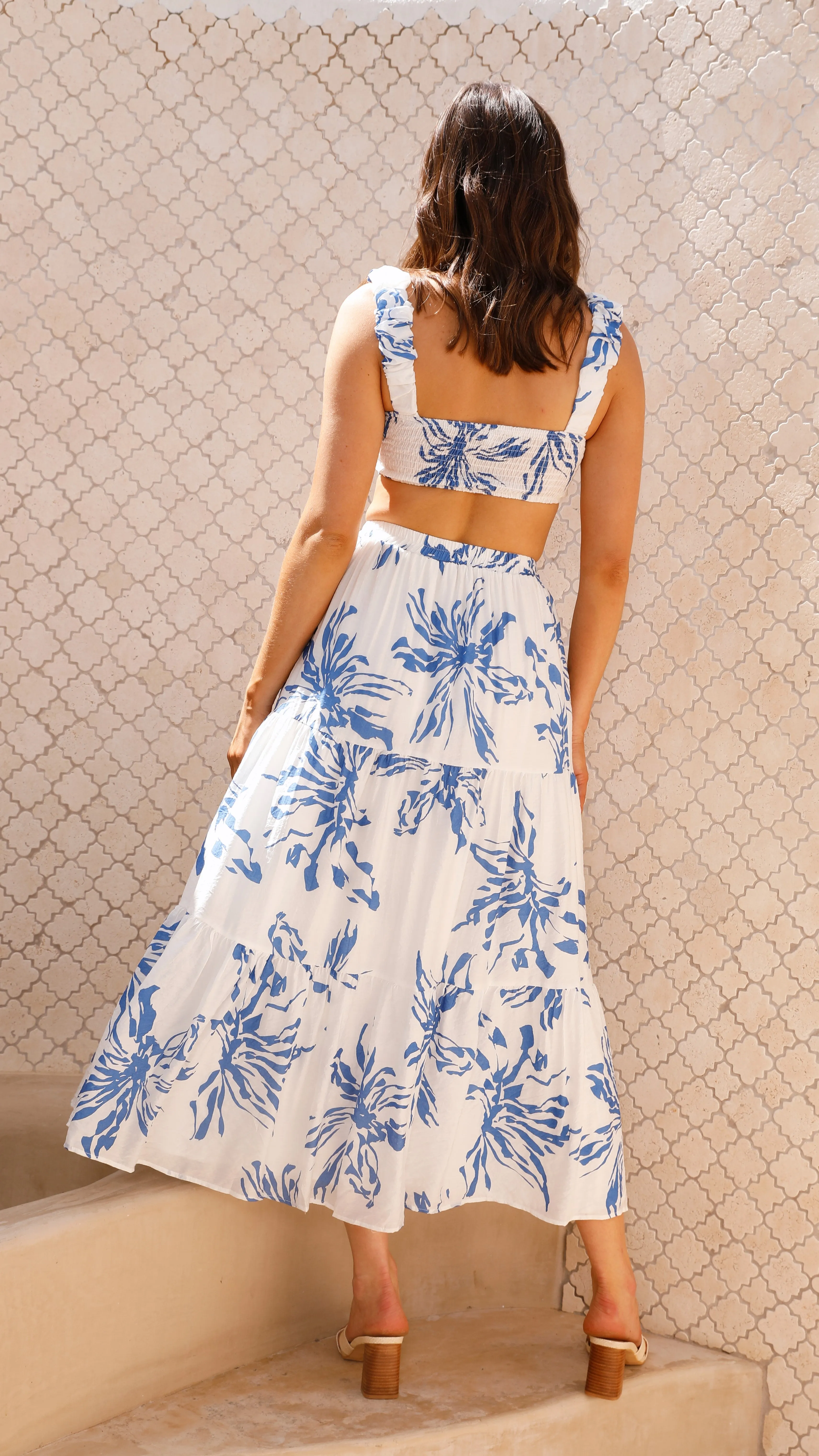 Adaya Crop Top - Blue/White sold by Billy J product image thumbnail 2