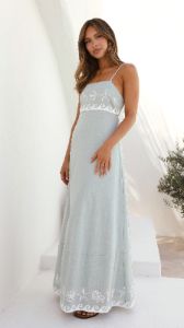 Jesse Maxi Dress - Sage / White Shell sold by Billy J