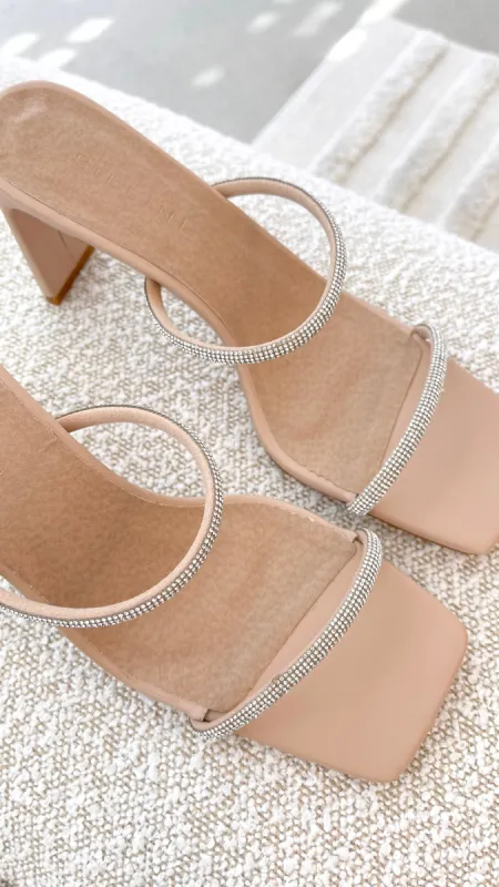 Kallie Heel - Nude Diamante sold by Billy J