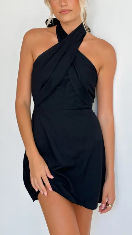 Santina Mini Dress - Black sold by Billy J