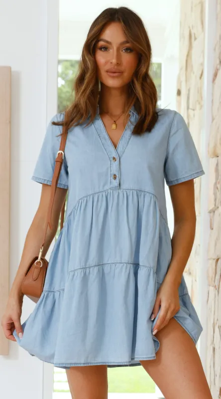 Jeyma Mini Dress - Blue sold by Billy J