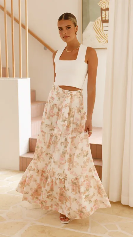 Bahari Maxi Skirt - Blossom Print sold by Billy J