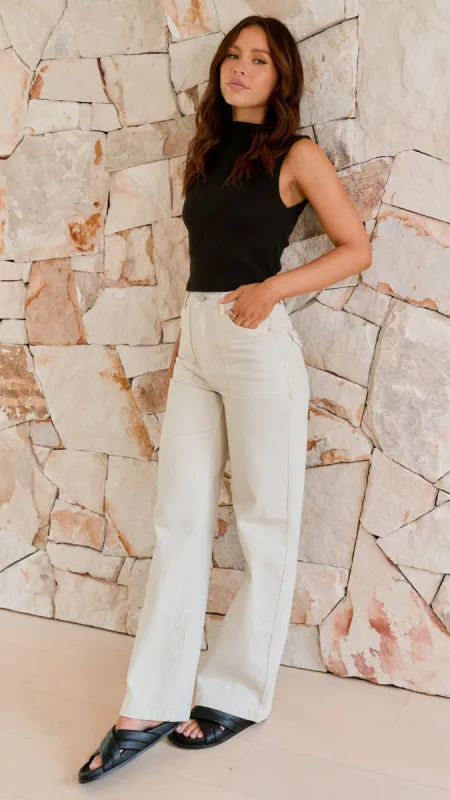 Abrand High & Wide Jean - Milk sold by Billy J