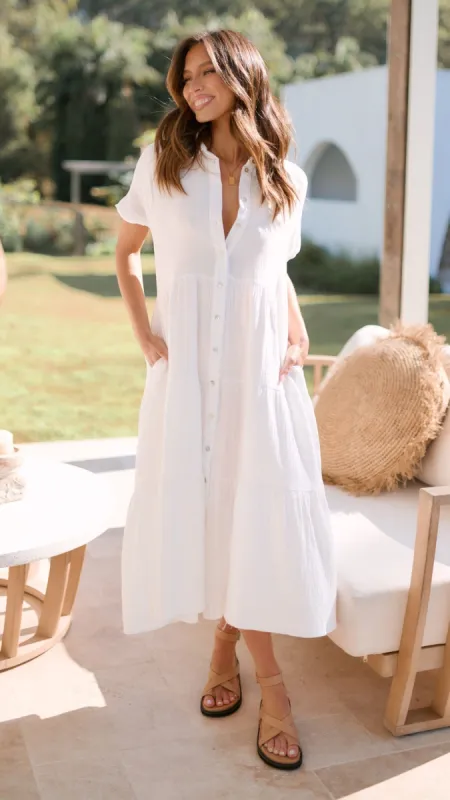 Morgana Dress - White sold by Billy J