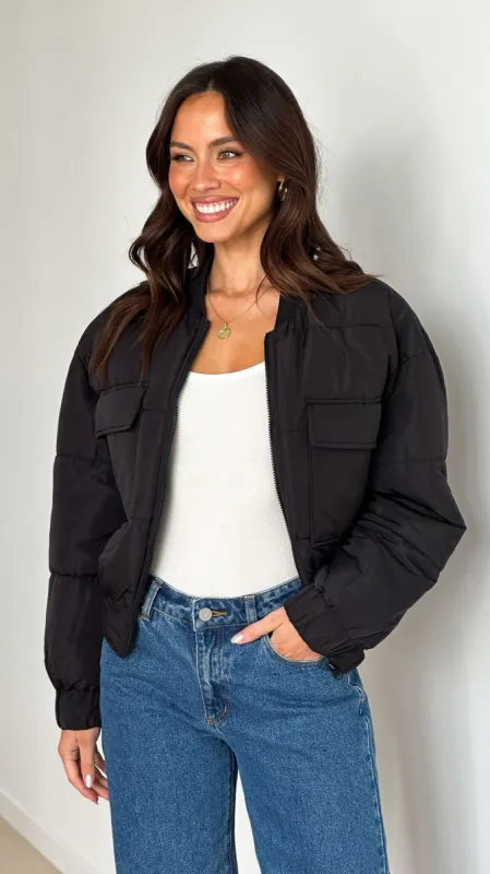Jordan Puffer Jacket - Black sold by Billy J