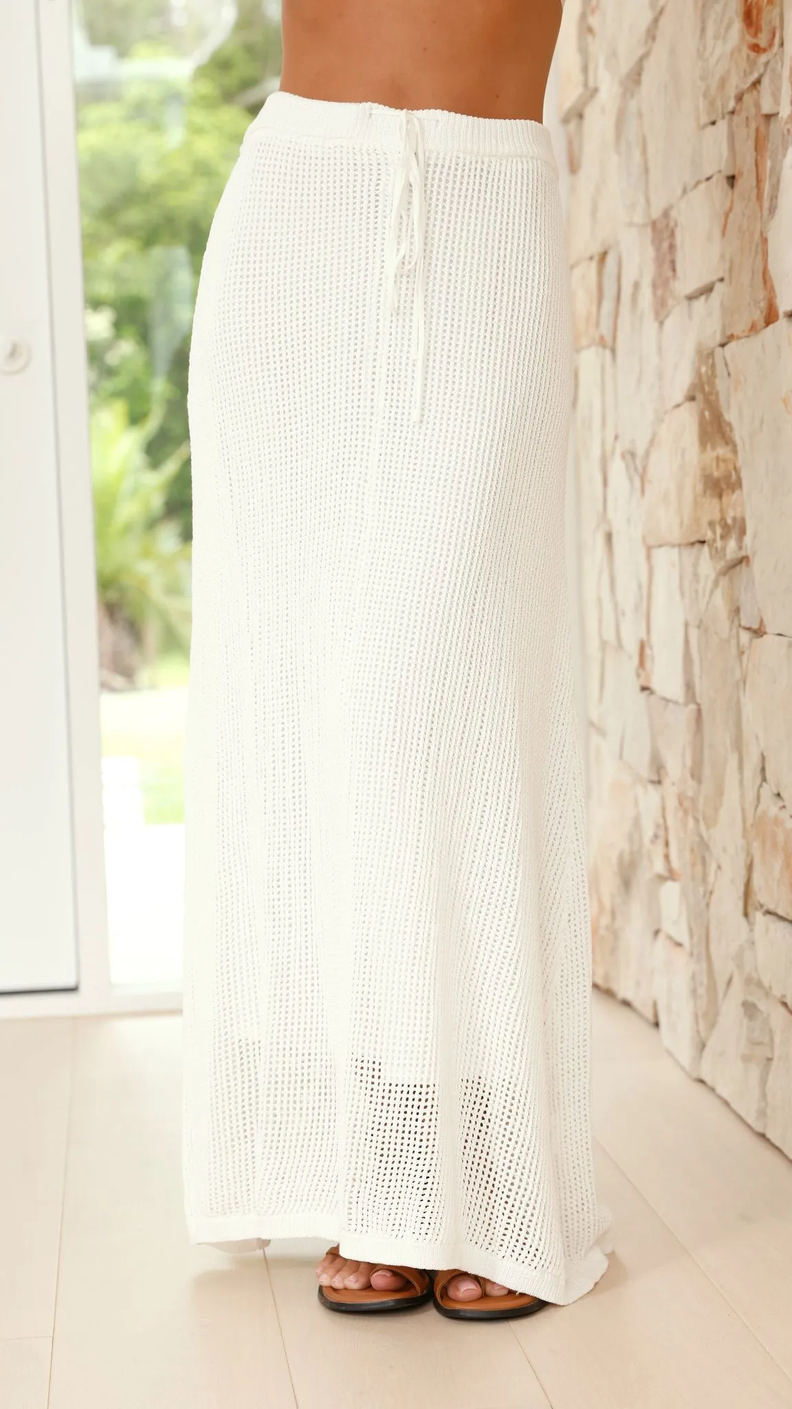 Dacian Knit Maxi Skirt - White sold by Billy J product image thumbnail 3