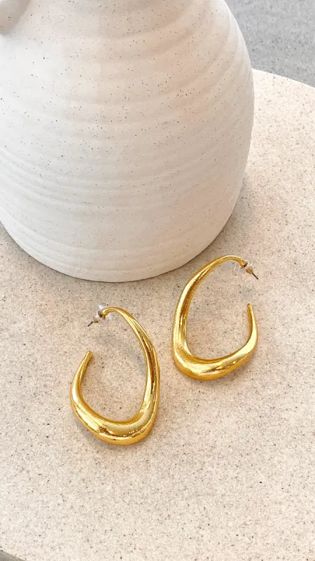 Eastwood Earrings - Gold sold by Billy J