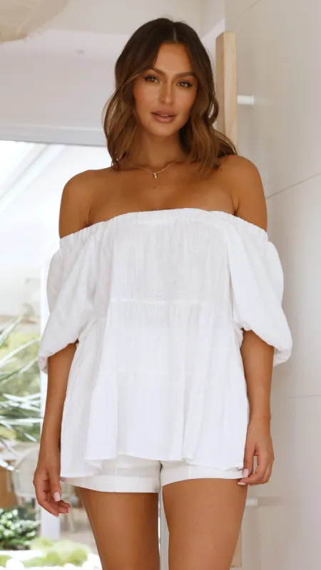Ileni Top - White sold by Billy J