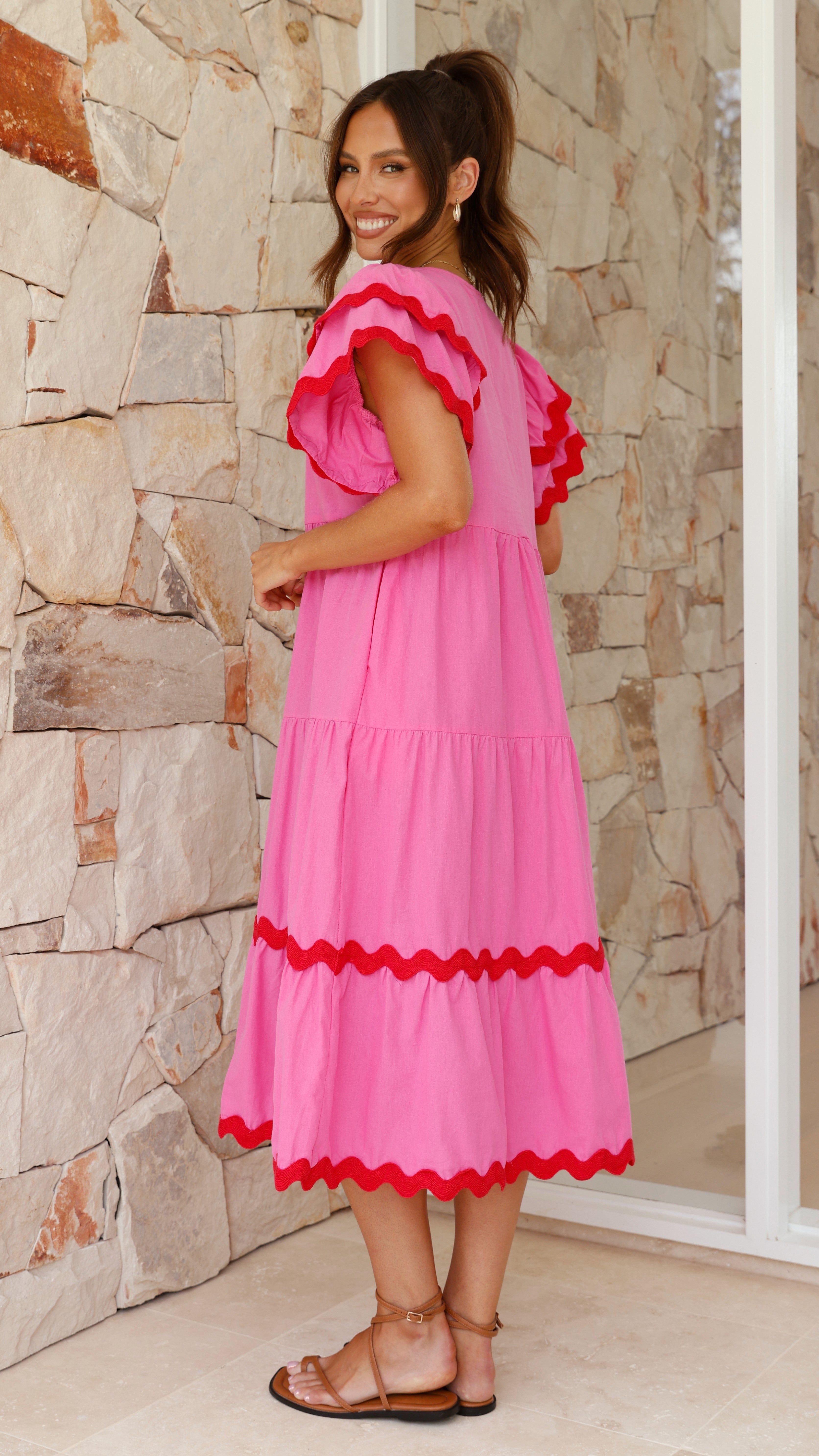Gloria Midi Dress - Pink sold by Billy J product image thumbnail 2