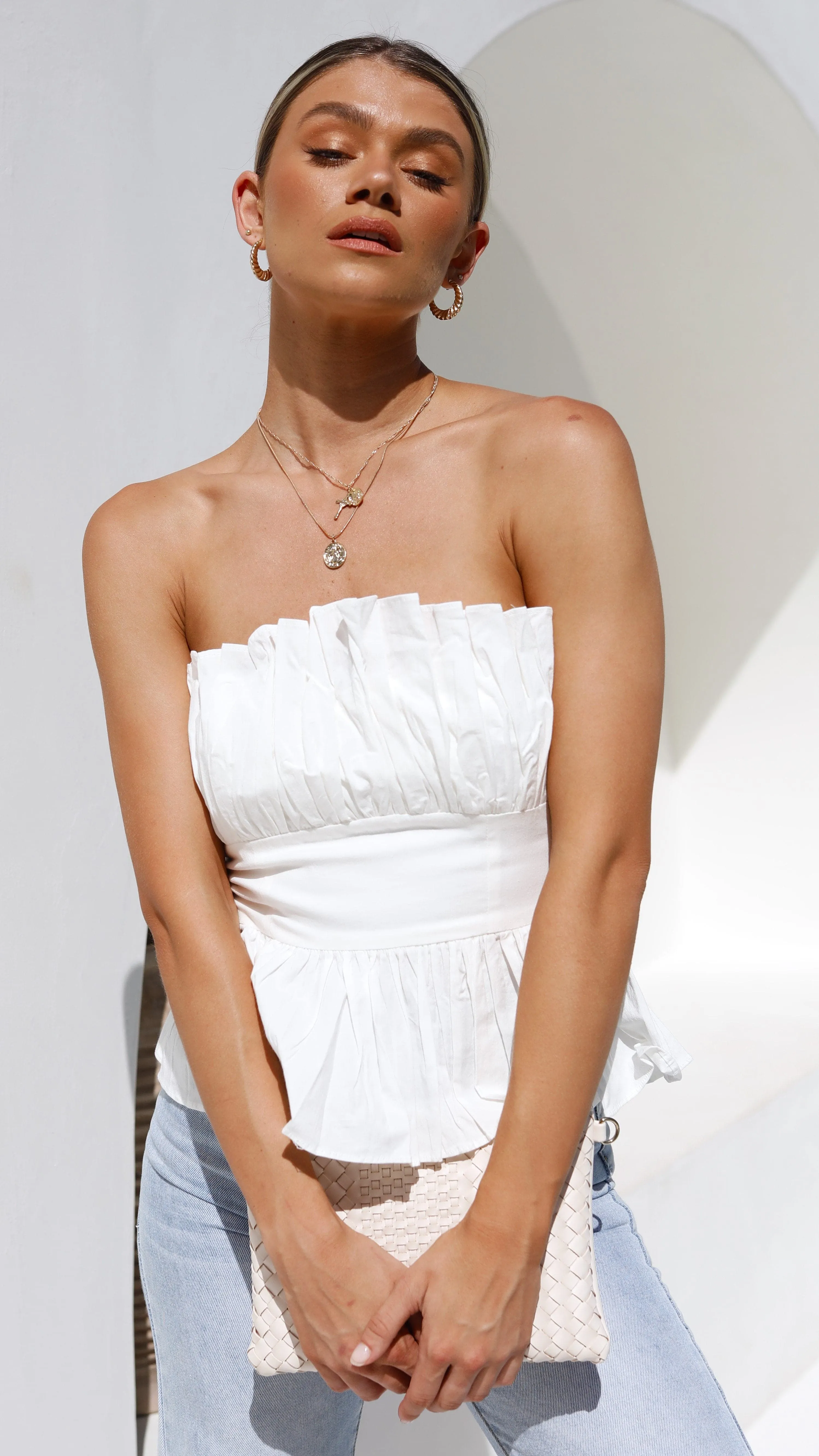 Always Mine Crop Top - White sold by Billy J product image thumbnail 5