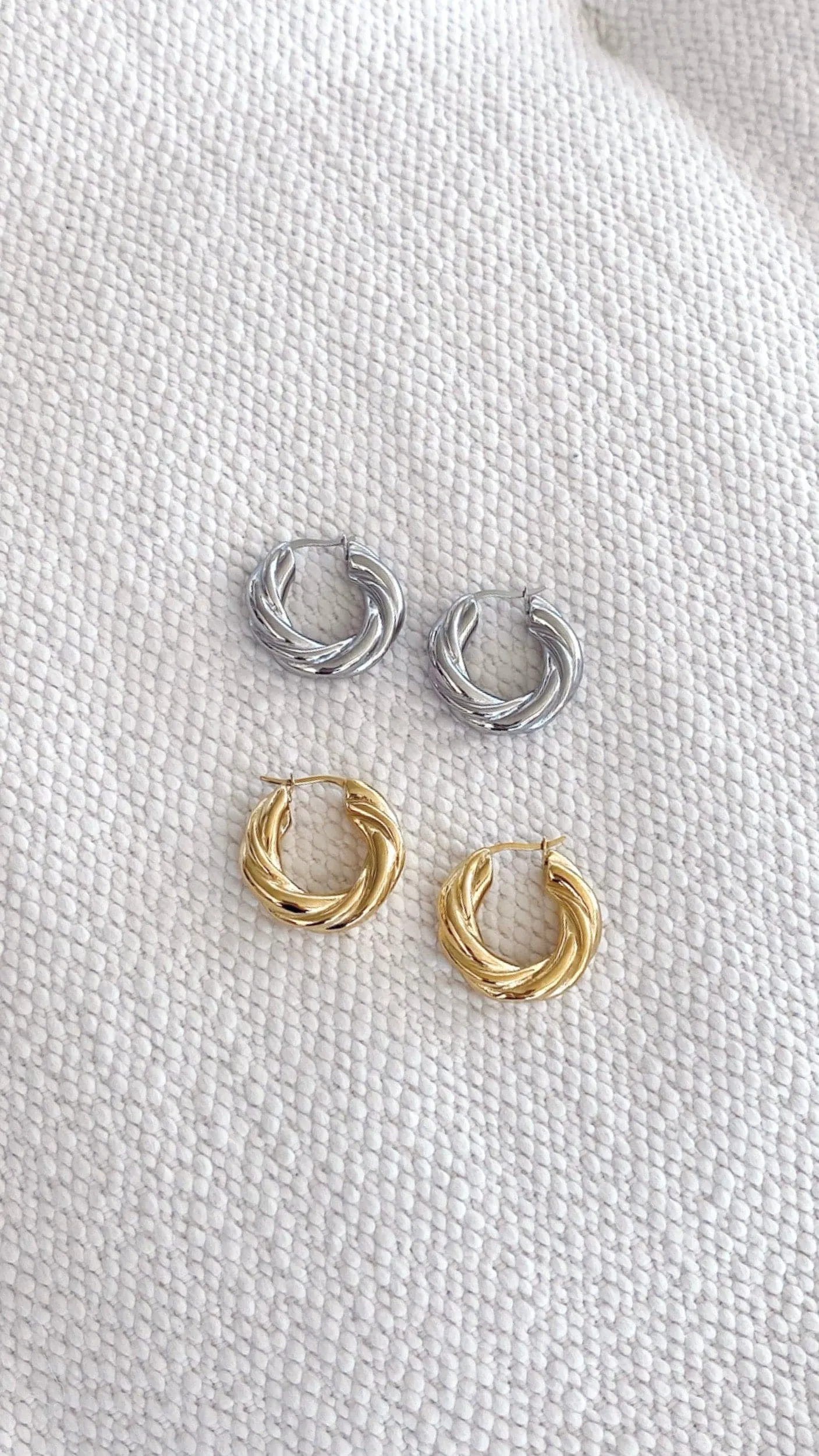 Sakura Hoop Earrings - Silver sold by Billy J product image thumbnail 4