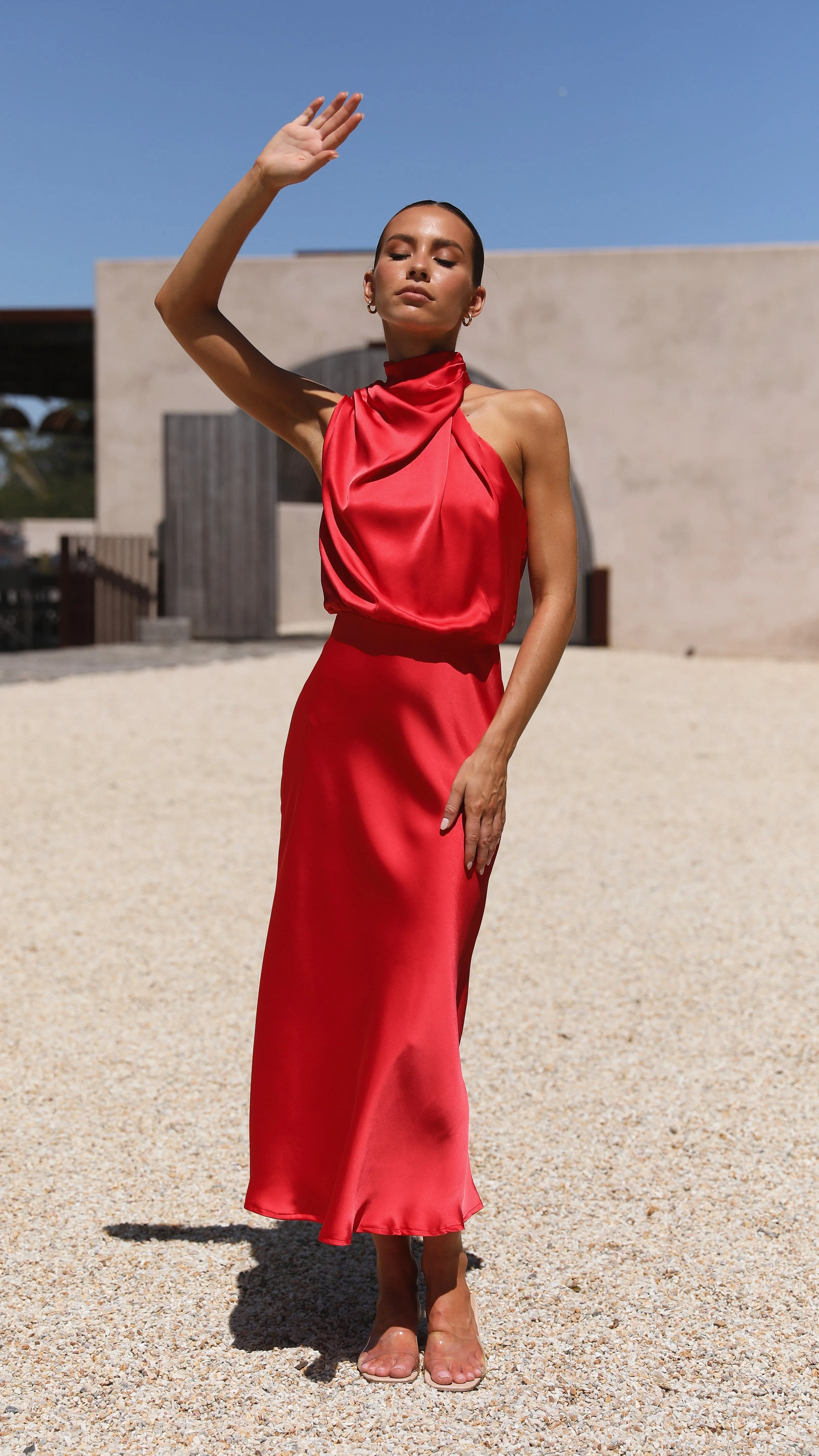 Esther Maxi Dress - Red sold by Billy J product image thumbnail 4